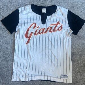 PINK Victoria's Secret Giants Kids Jersey - White and Black